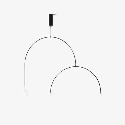 Mobile Chandelier with Adjustable Height and LED Lighting Features
