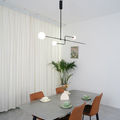 Mobile Chandelier with Adjustable Height and LED Lighting Features