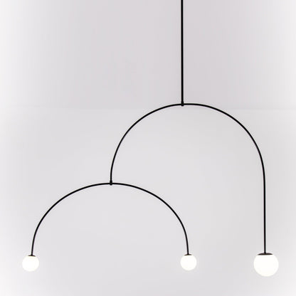 Mobile Chandelier with Adjustable Height and LED Lighting Features