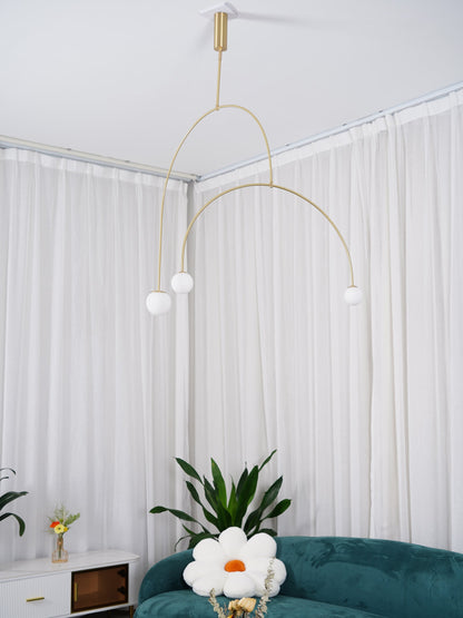 Mobile Chandelier with Adjustable Height and LED Lighting Features