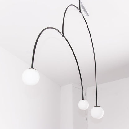 Mobile Chandelier with Adjustable Height and LED Lighting Features