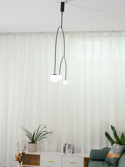 Mobile Chandelier with Adjustable Height and LED Lighting Features