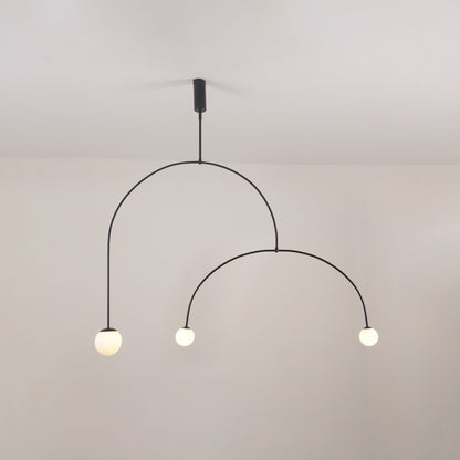 Mobile Chandelier with Adjustable Height and LED Lighting Features