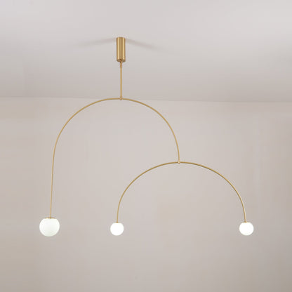 Mobile Chandelier with Adjustable Height and LED Lighting Features