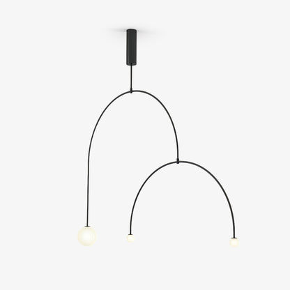 Mobile Chandelier with Adjustable Height and LED Lighting Features