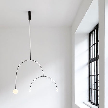 Mobile Chandelier with Adjustable Height and LED Lighting Features