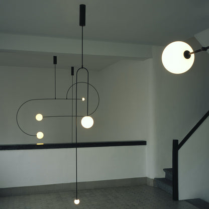 Mobile Chandelier with Adjustable Height and LED Lighting Features