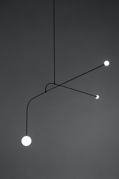 Mobile Chandelier with Adjustable Height and LED Lighting Features