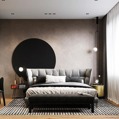 Mobile Chandelier with Adjustable Height and LED Lighting Features