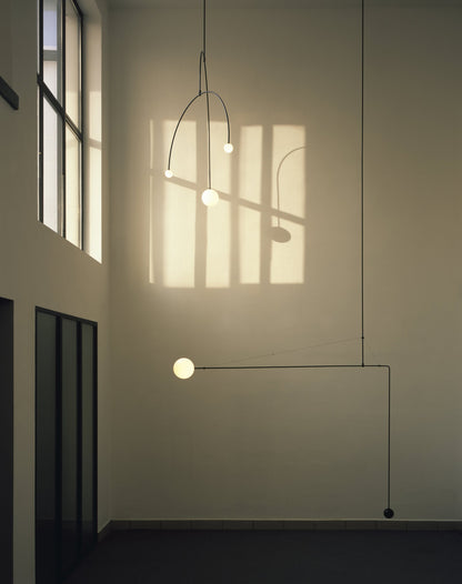 Mobile Chandelier with Adjustable Height and LED Lighting Features