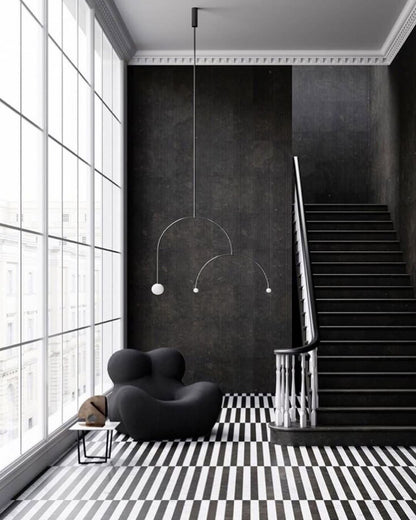 Mobile Chandelier with Adjustable Height and LED Lighting Features