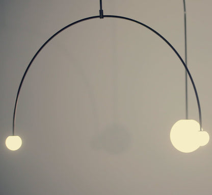 Mobile Chandelier with Adjustable Height and LED Lighting Features