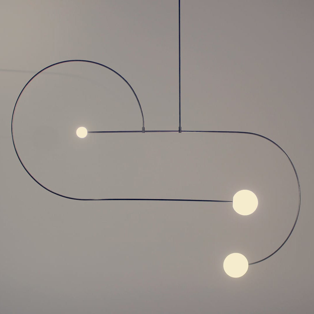 Mobile Chandelier with Adjustable Height and LED Lighting Features