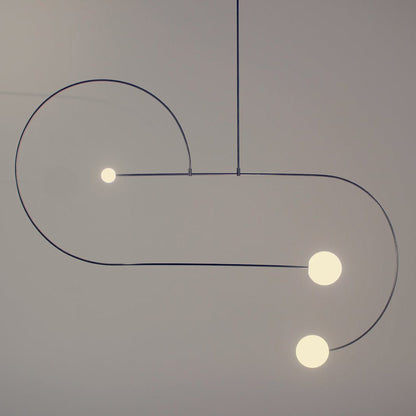 Mobile Chandelier with Adjustable Height and LED Lighting Features