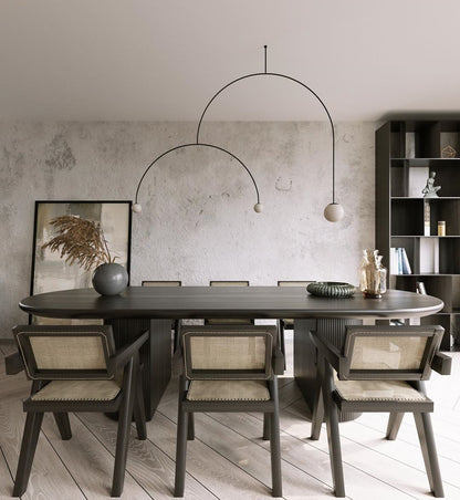 Mobile Chandelier with Adjustable Height and LED Lighting Features