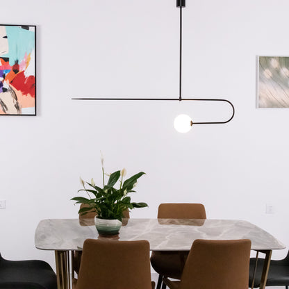 Mobile Chandelier with Adjustable Height and LED Lighting Features