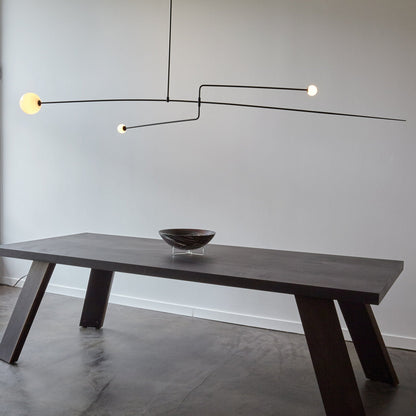 Mobile Chandelier with Adjustable Height and LED Lighting Features