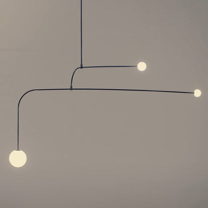 Mobile Chandelier with Adjustable Height and LED Lighting Features