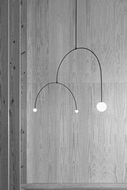 Mobile Chandelier with Adjustable Height and LED Lighting Features
