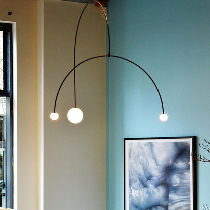 Mobile Chandelier with Adjustable Height and LED Lighting Features