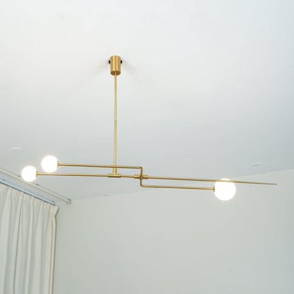 Mobile Chandelier with Adjustable Height and LED Lighting Features