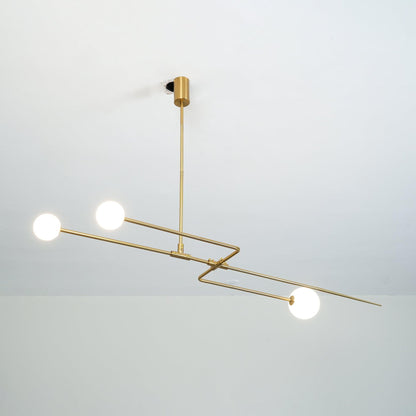 Mobile Chandelier with Adjustable Height and LED Lighting Features