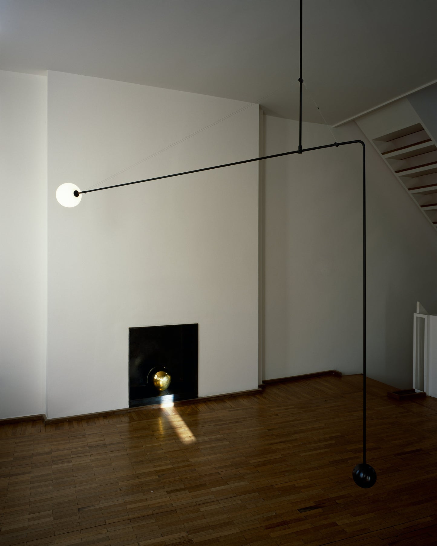 Mobile Chandelier with Adjustable Height and LED Lighting Features