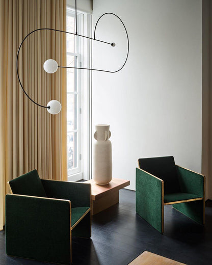 Mobile Chandelier with Adjustable Height and LED Lighting Features