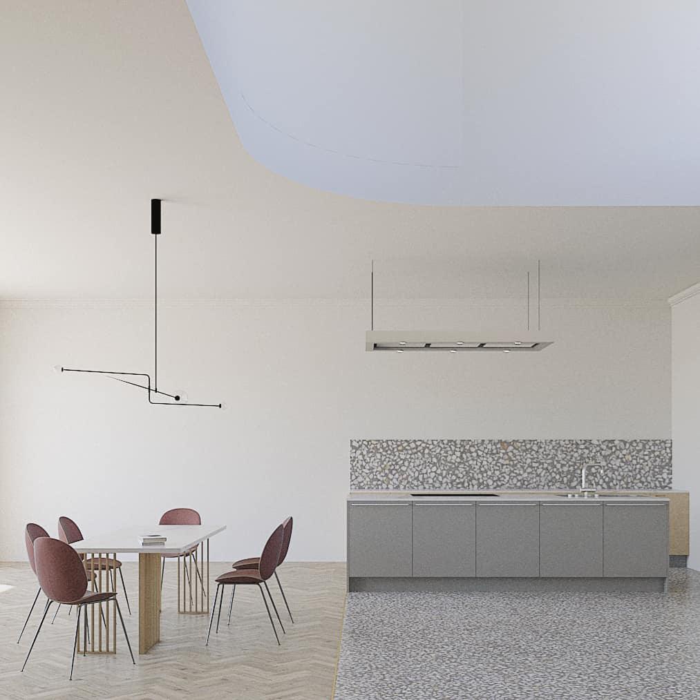 Mobile Chandelier with Adjustable Height and LED Lighting Features