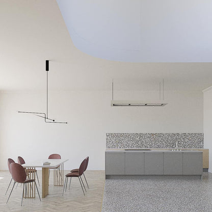 Mobile Chandelier with Adjustable Height and LED Lighting Features