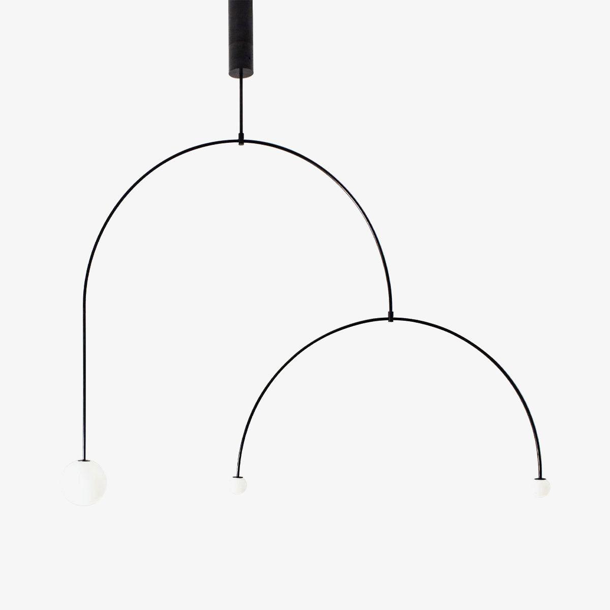 Mobile Chandelier with Adjustable Height and LED Lighting Features