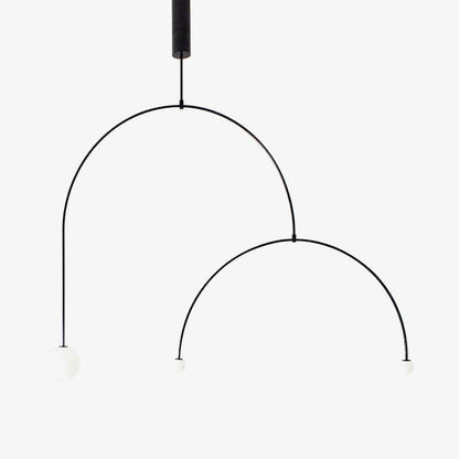 Mobile Chandelier with Adjustable Height and LED Lighting Features