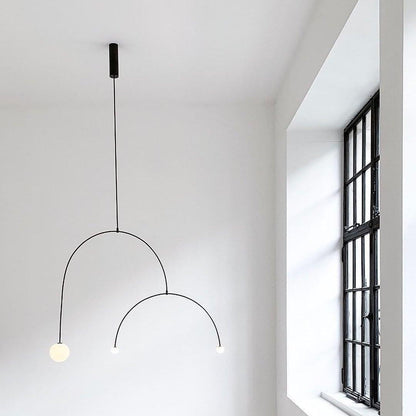 Mobile Chandelier with Adjustable Height and LED Lighting Features