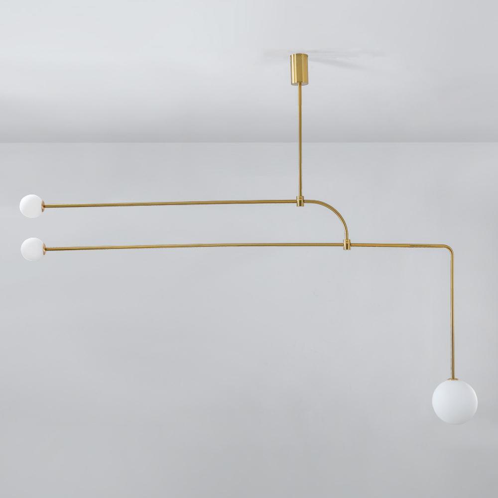 Mobile Chandelier with Adjustable Height and LED Lighting Features