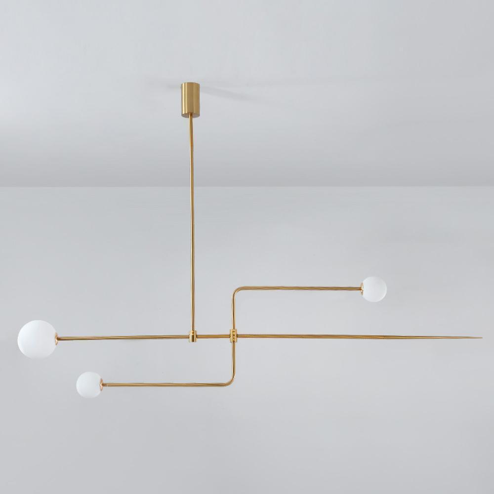 Mobile Chandelier with Adjustable Height and LED Lighting Features