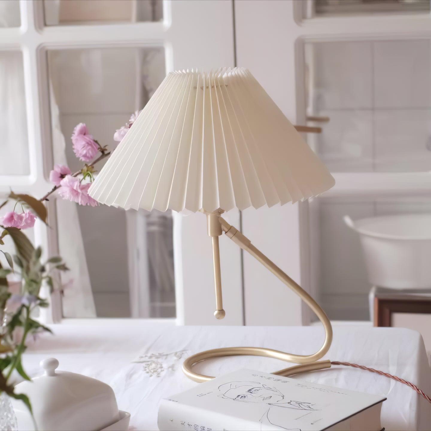 Levitate Pleated Table Lamp - Adjustable Brightness & Modern Design