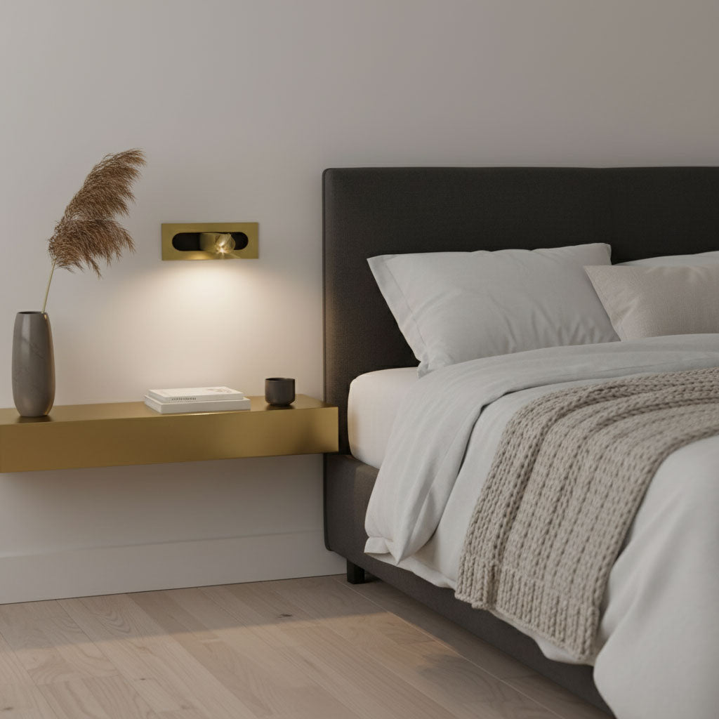 Sleek LED Bedside Reading Light with Adjustable Brightness and Touch C