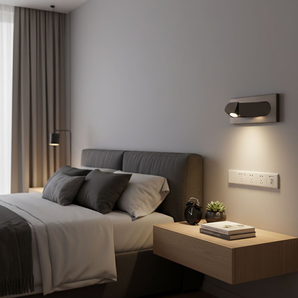 Sleek LED Bedside Reading Light with Adjustable Brightness and Touch C