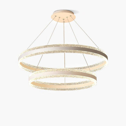 Sleek Modern Circle LED Chandelier with Dimmable Light & Energy Effici