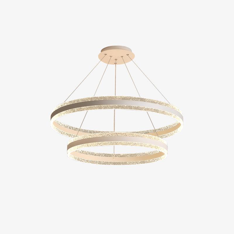 Sleek Modern Circle LED Chandelier with Dimmable Light & Energy Effici