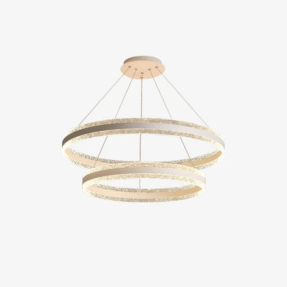 Sleek Modern Circle LED Chandelier with Dimmable Light & Energy Effici