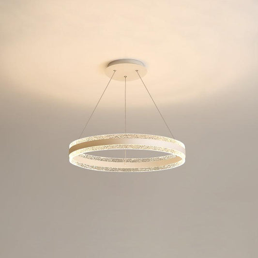 Sleek Modern Circle LED Chandelier with Dimmable Light & Energy Effici