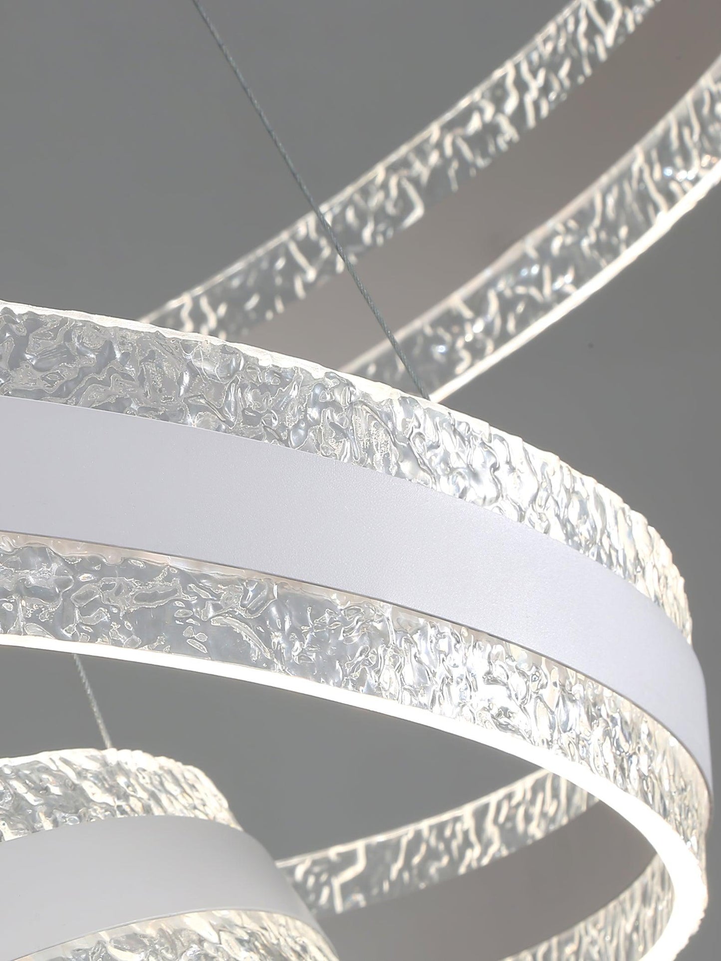 Sleek Modern Circle LED Chandelier with Dimmable Light & Energy Effici