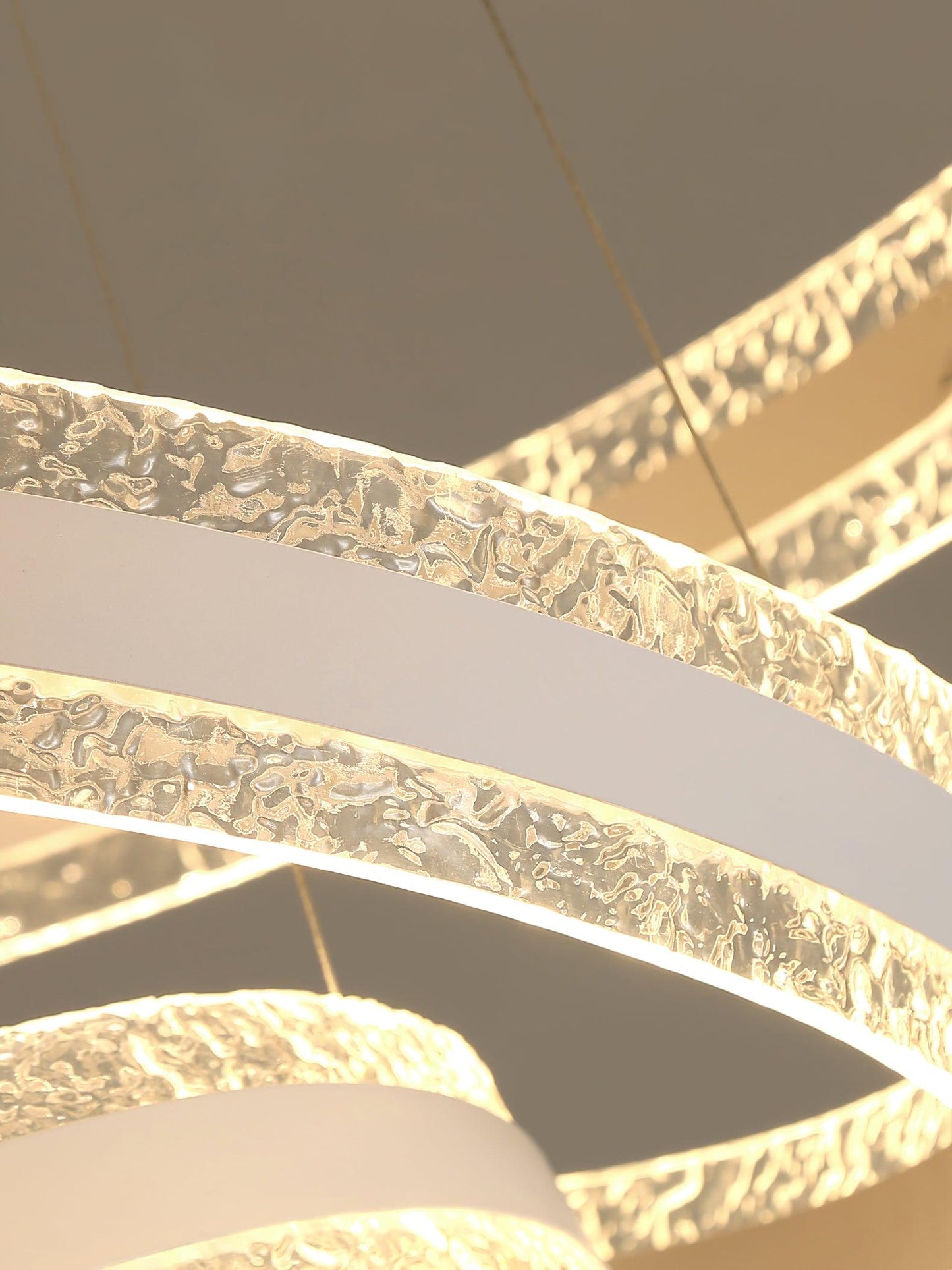 Sleek Modern Circle LED Chandelier with Dimmable Light & Energy Effici