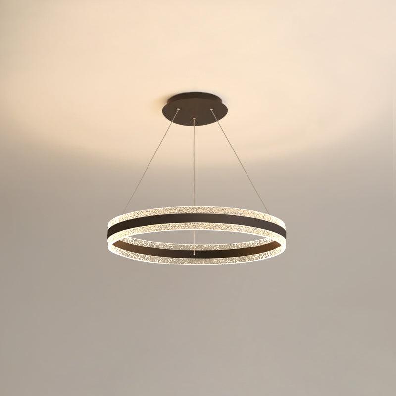 Sleek Modern Circle LED Chandelier with Dimmable Light & Energy Effici