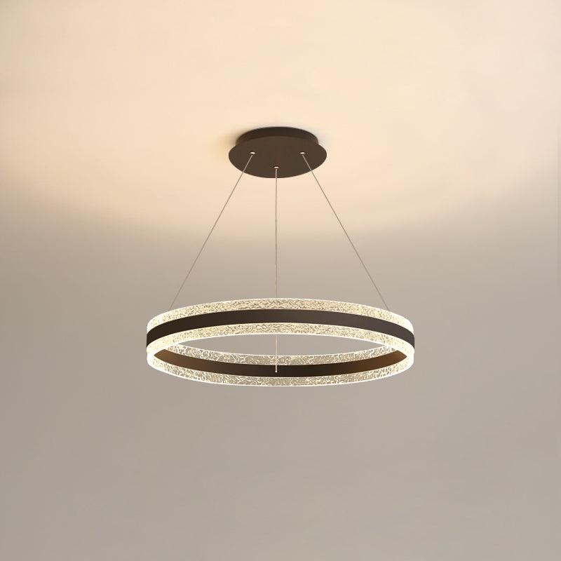 Sleek Modern Circle LED Chandelier with Dimmable Light & Energy Effici
