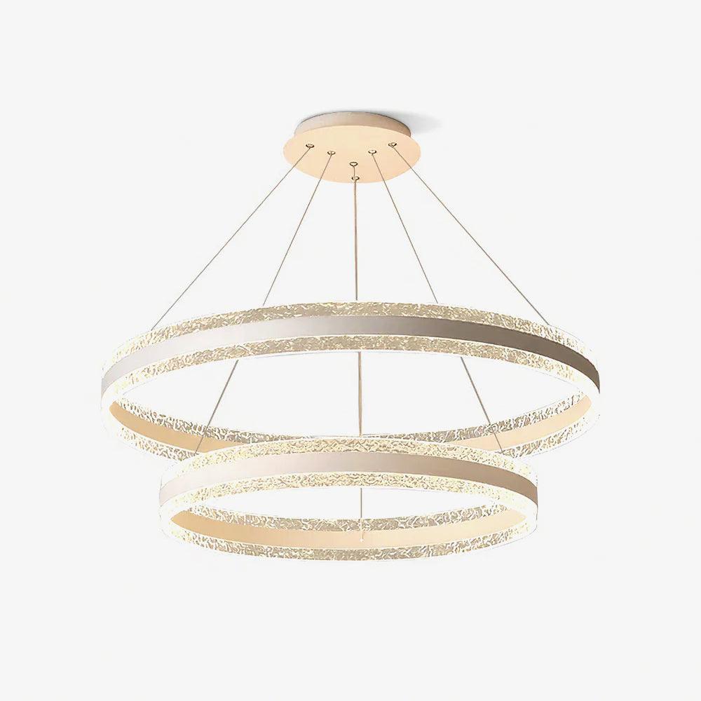 Sleek Modern Circle LED Chandelier with Dimmable Light & Energy Effici