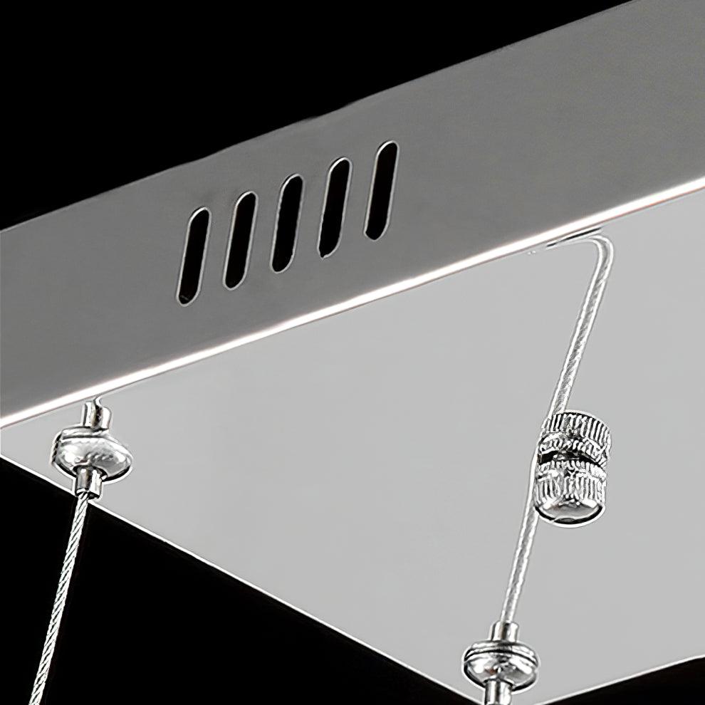 Elegant Double C Crystal Chandelier with Adjustable Height & LED Compa