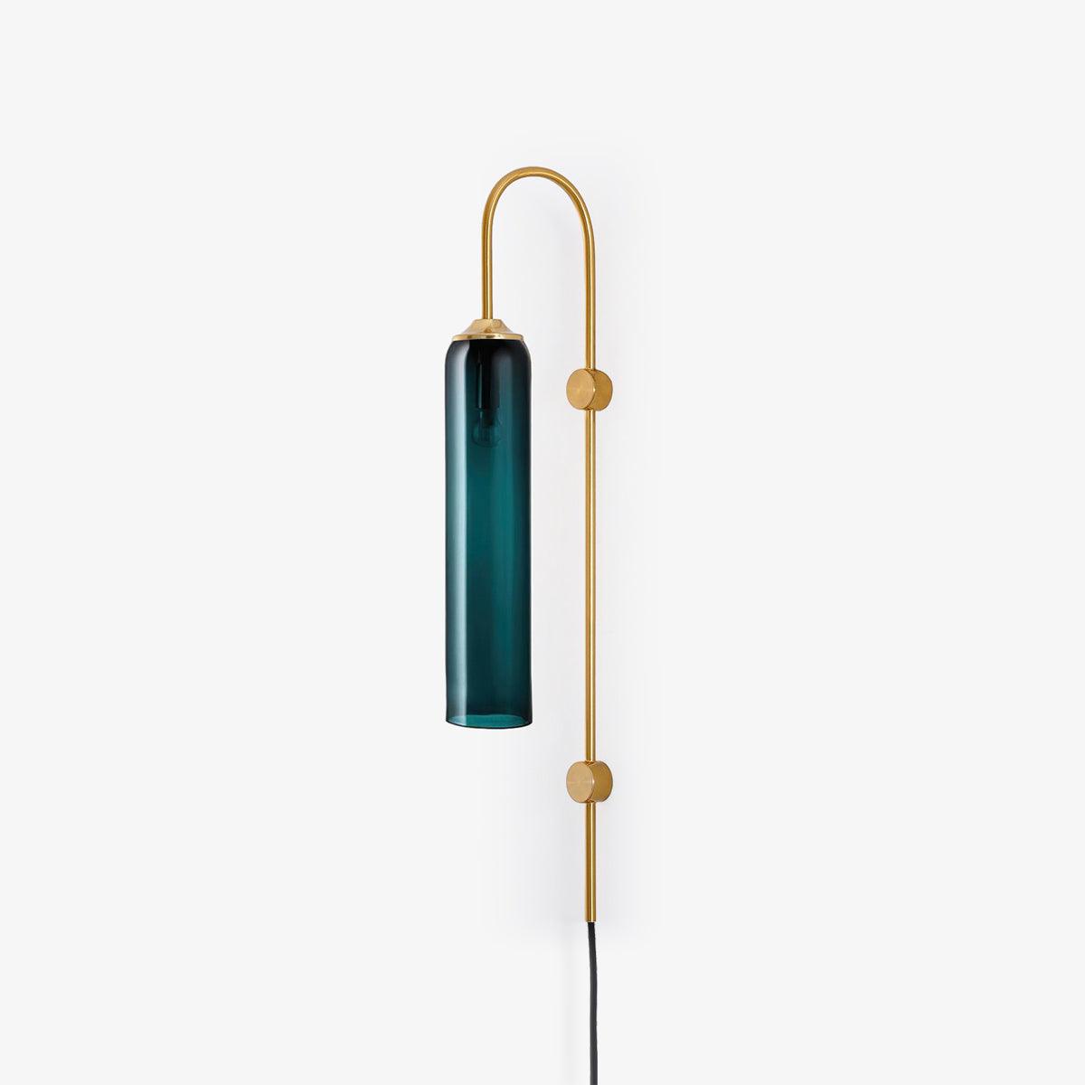 Sleek Glass Plug-In Wall Lamp with Adjustable Brightness & Easy Instal