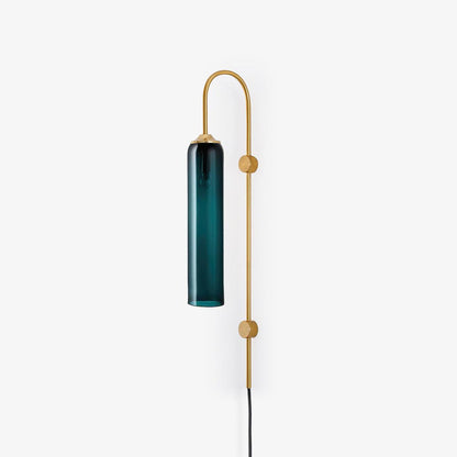 Sleek Glass Plug-In Wall Lamp with Adjustable Brightness & Easy Instal